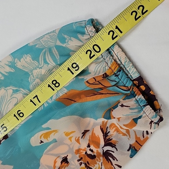 Cato Multicolor Floral Sheer Tunic Blouse - Picture 9 of 10